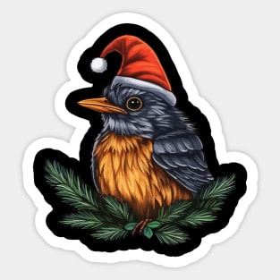 American Robin Christmas Sticker